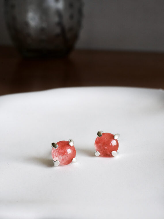PRODUCTO_ARETES CUARZO CHERRY UÑAS PRODUCTO_ARETES CUARZO CHERRY UÑAS